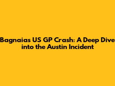 Bagnaia's US GP Crash: A Deep Dive into the Austin Incident