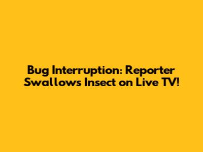 Bug Interruption: Reporter Swallows Insect on Live TV!