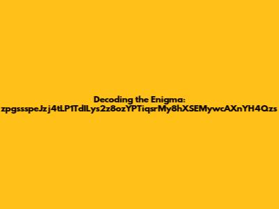 Decoding the Enigma: zpgssspeJzj4tLP1TdILys2z8ozYPTiqsrMy8hXSEMywcAXnYH4Qzs
