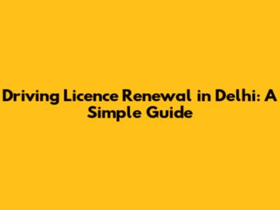 Driving Licence Renewal in Delhi: A Simple Guide