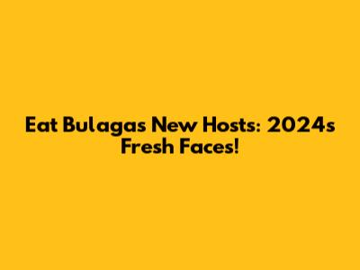 Eat Bulaga's New Hosts: 2024's Fresh Faces!