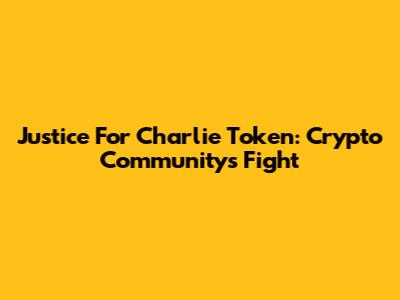 Justice For Charlie Token: Crypto Community's Fight