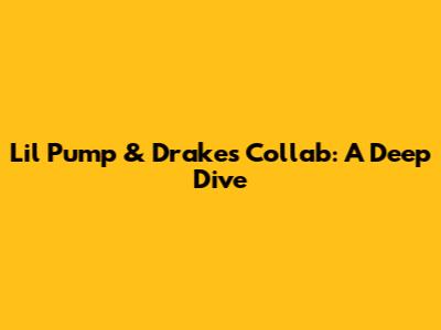 Lil Pump & Drake's Collab: A Deep Dive