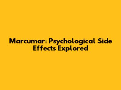 Marcumar: Psychological Side Effects Explored