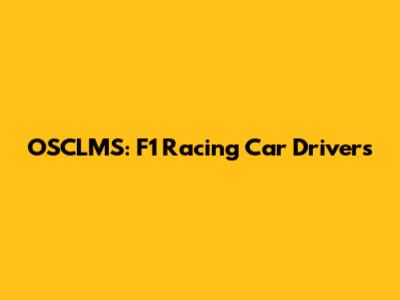 OSCLMS: F1 Racing Car Drivers