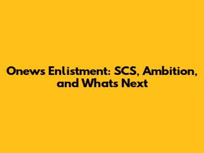 Onew's Enlistment: SCS, Ambition, and What's Next