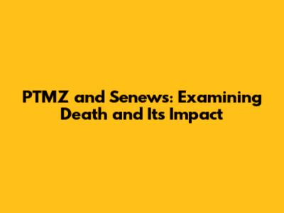 PTMZ and Senews: Examining Death and Its Impact