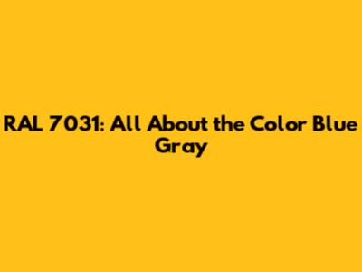 RAL 7031: All About the Color Blue Gray