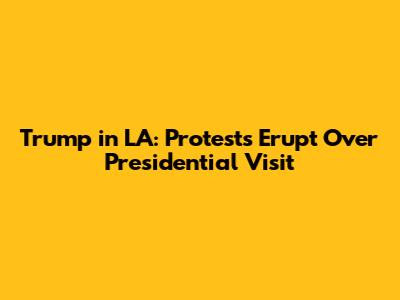 Trump in LA: Protests Erupt Over Presidential Visit